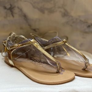 Gold goddess sandals